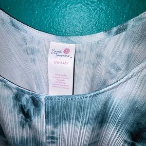 Secret treasures sleep crop tie-dye, tank top size small